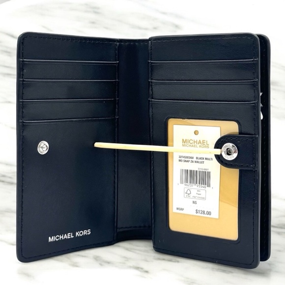 MICHAEL Michael Kors Medium Jet Set Travel Zip Chain
Bifold Wallet Black Multi - Picture 7 of 8